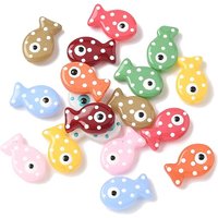 Perles en Émail Lampwork Fait Main en Forme de Poisson