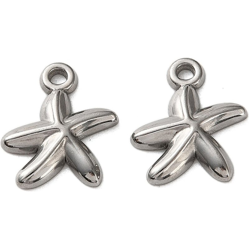 Pendentif Étoile de Mer en Acier Inoxydable 304, 16x14mm — Breloques et pendentifs