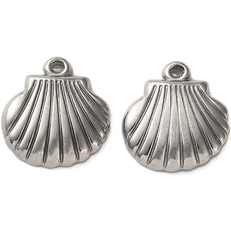 Pendentif en Acier Inoxydable 304 en Forme de Coquillage