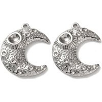 Réglages de Pendentif en Acier Inoxydable 304, Lune — Accessoires pour bijoux