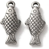 304 Stainless Steel Fish Pendant with 1.5mm Hole