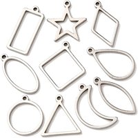 Ensembles de Pendentifs en Acier Inoxydable Ouverts pour Bijoux DIY — Outils de création de bijoux