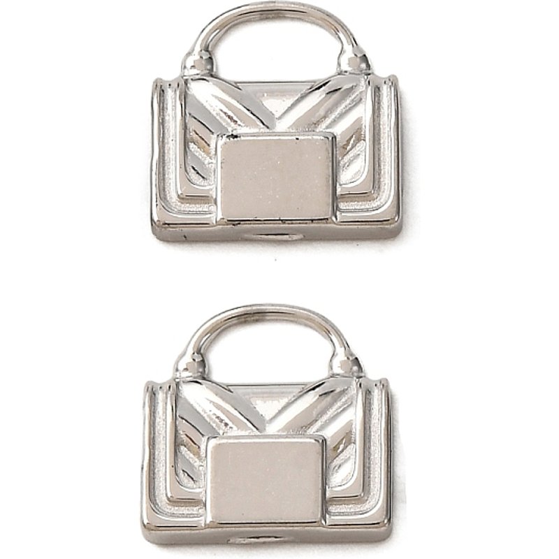 Breloques en acier inoxydable 304, en sachet, 9.5x9.5x2mm — Breloques et pendentifs