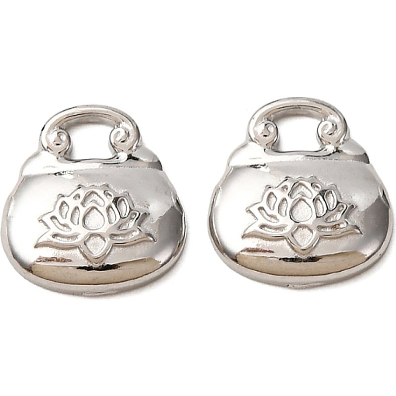 Breloques en acier inoxydable 304 en sachet, 10x9.5x2mm, trou 2x2.2mm — Breloques et pendentifs