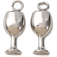 304 Stainless Steel Goblet Charm with 1.8mm Hole