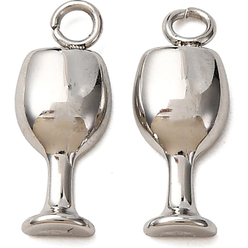 Charm en acier inoxydable 304 en forme de gobelet avec trou de 1,8 mm — Breloques et pendentifs