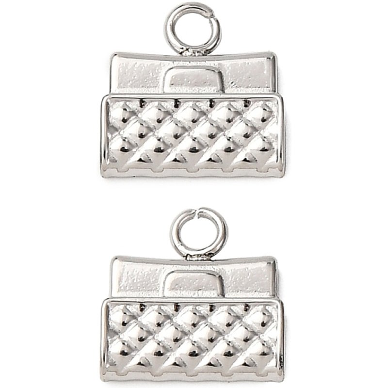 Charms en acier inoxydable 304, sac de 9,5 mm avec trou de 1,8 mm — Breloques et pendentifs