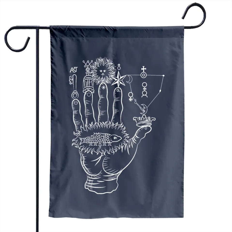 Drapeau de jardin Alchemist Hand Symbol Alchemy — Drapeaux décoratifs