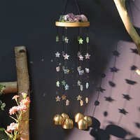 Nuggets Natural Rose Quartz, Amethyst, and Green Aventurine Wind Chime