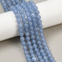 Brins de perles d'angelite naturelle, rondes, 6mm, 58pcs/brin — Perles à bijoux