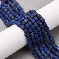 Brins de perles en lapis-lazuli naturel, nuggets, facettés, 3-6x4-5mm — Perles à bijoux