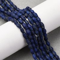 Fils de perles naturelles en lapis lazuli, bicone, 4.5-6mm, trou : 0.8mm — Perles à bijoux