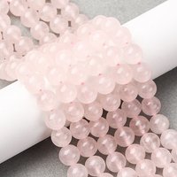 Brins de perles en quartz rose naturel, ronds, grade AA+, 8-8.5mm — Perles à bijoux