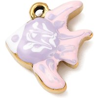 Pendentif en Acier Inoxydable 304 avec Émail et Plaqué Or 18K — Breloques et pendentifs