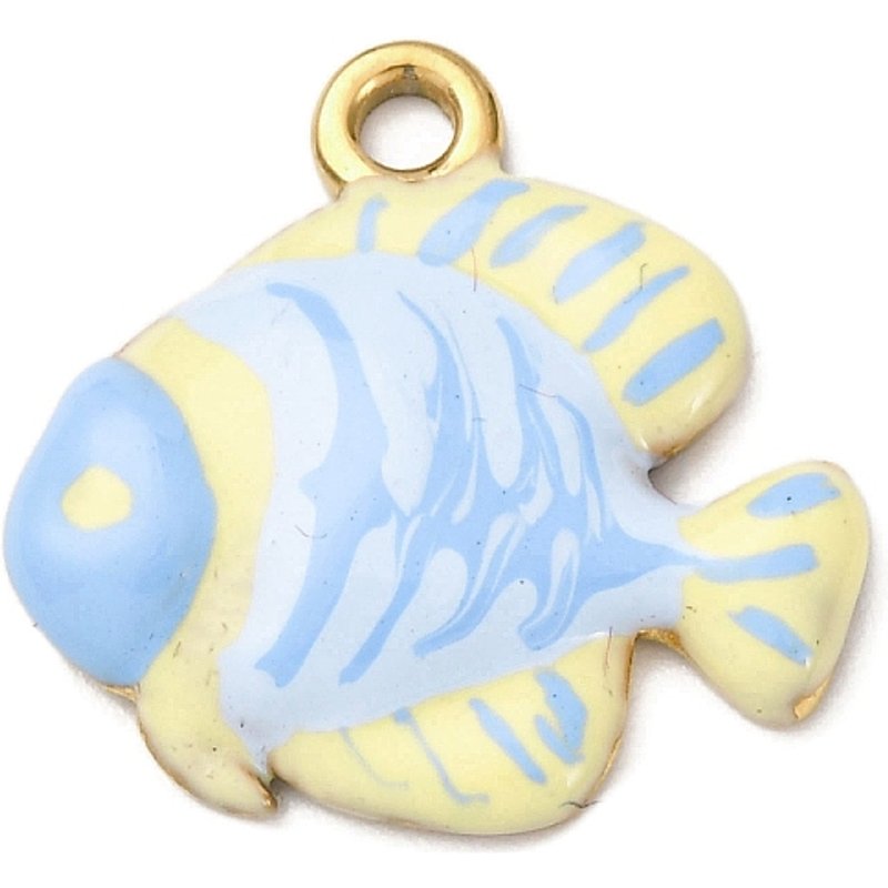 Pendentif en Acier Inoxydable 304 Thème Marin avec Plaquage en Or 18K — Breloques et pendentifs