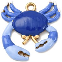 304 Stainless Steel Ocean Theme Crab Pendant with 18K Gold Plating