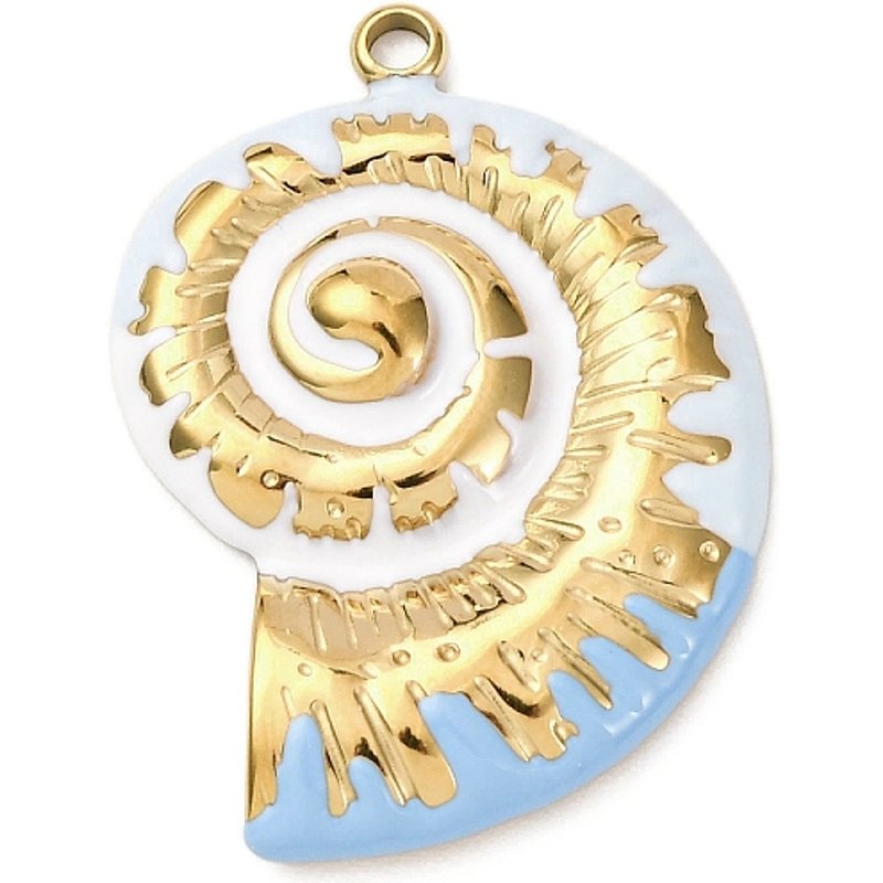 304 Stainless Steel Ocean Theme Pendant with 18K Gold Plating — Charms & Pendants