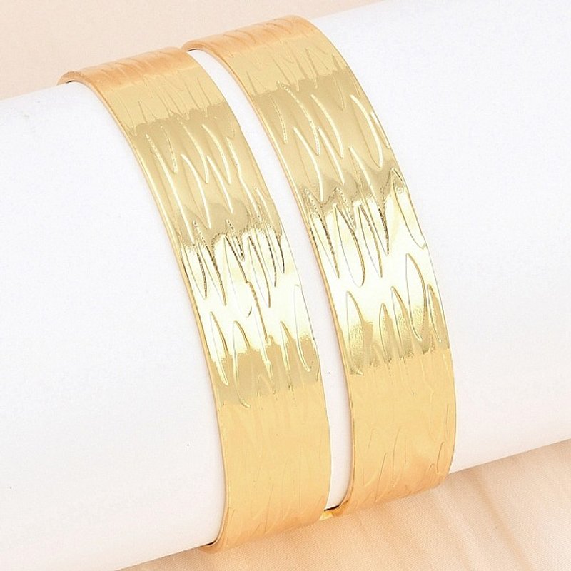 Bracelet Cuff en Acier Inoxydable 304 pour Femmes - Doré — Bracelet Femme