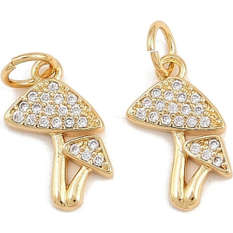 Charm en Zircon Cubique Micro Pave en Laiton avec Anneau — Breloques et pendentifs