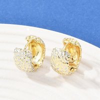 Brass Enamel Hoop Earrings - 18K Gold Plated, 16mm — Hoop Earrings