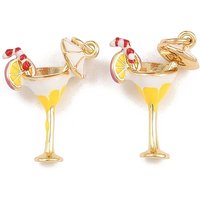 Charms de boisson en émail de laiton avec plaquage en or 18K — Breloques et pendentifs