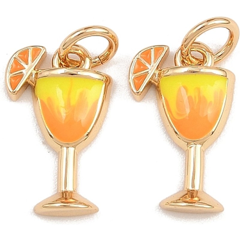 Charms en Émail en Laiton, Plaqué Or 18K, Sans Cadmium ni Plomb — Breloques et pendentifs