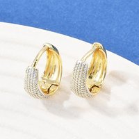 Brass Enamel Hoop Earrings, 18K Gold Plated, Cadmium & Lead Free — Hoop Earrings