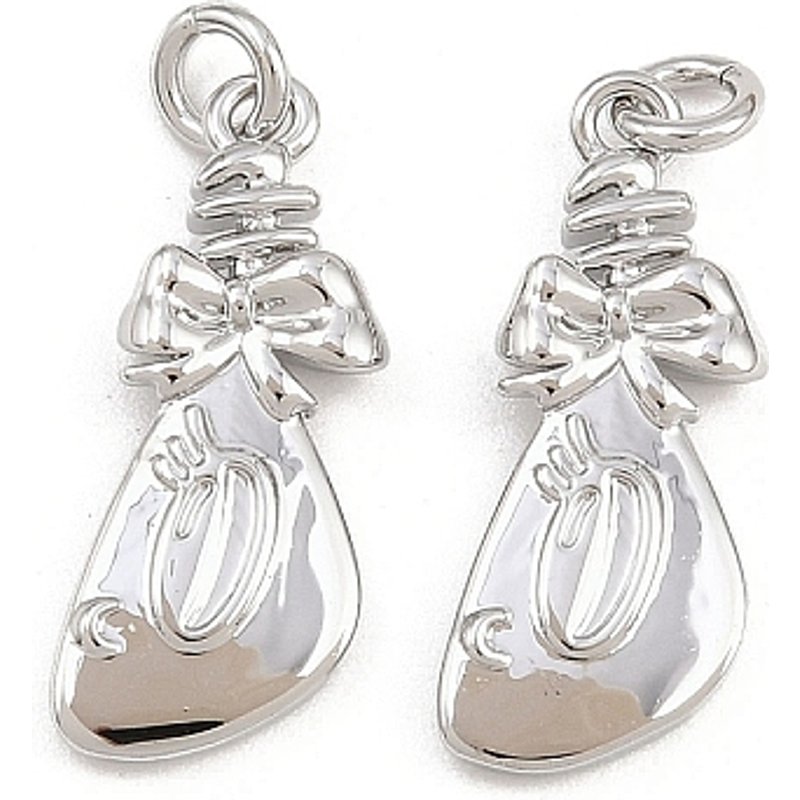 Pendentifs en laiton et breloques avec anneau de saut, finition platine — Breloques et pendentifs