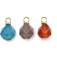 Pendants en Pierre Naturelle Mixte avec Boucles en Laiton, Plaqué Or 18K — Breloques et pendentifs
