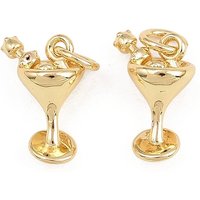 Brass Wine Glass Shape Charms with 18K Gold Plating — Charms & Pendants