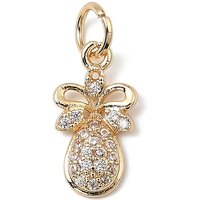 Charms en laiton micro pave zircon cubique en forme de goutte avec anneau