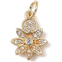 Charm en laiton micro pave zircon cubique, plaqué or 14K — Breloques et pendentifs
