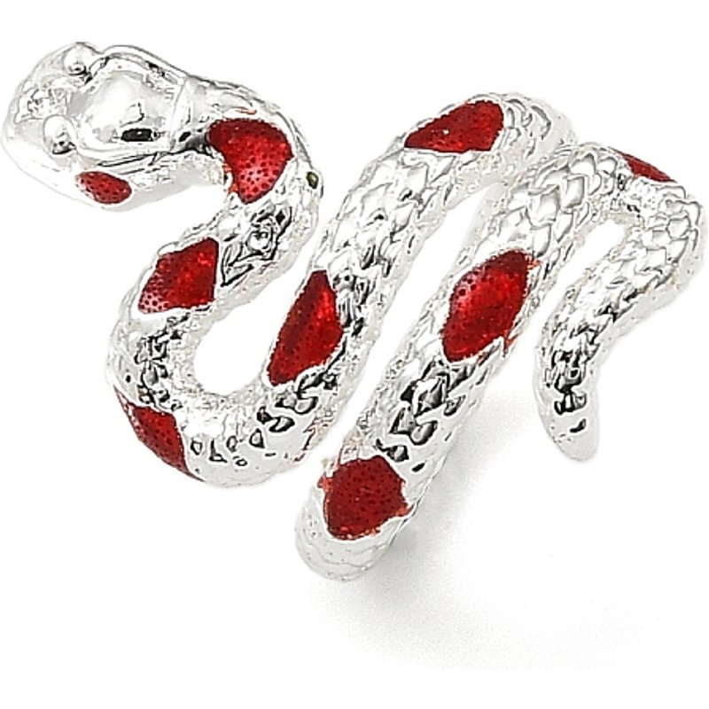 Brass Snake Beads, Silver, 17.5x13x13mm, Hole 9mm — Jewelry Beads