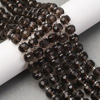 Natural Ice Obsidian Rondelle Beads Strands with Seed Beads — Jewelry Beads