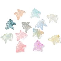 Glass Butterfly Beads with Gold Powder, Mixed Colors, 1063pcs — Jewelry Beads