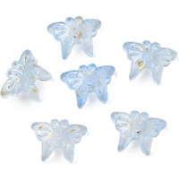 Perles en Verre Papillon avec Poudre d'Or, Bleu Ciel Clair, 1063pcs — Perles à bijoux
