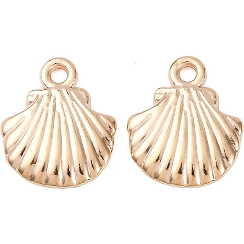 CCB Plastic Shell Shape Pendants with 2mm Hole — Charms & Pendants