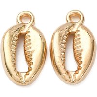 Pendentifs en plastique CCB, conque, 14mm x 14mm x 5mm — Breloques et pendentifs