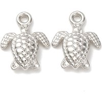 Pendentif en plastique CCB, Tortue, 16x12.5x3.5mm, Trou 1.8mm