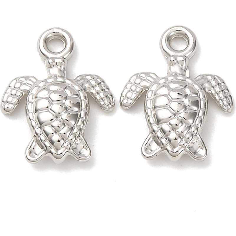 Pendentif en plastique CCB, Tortue, 16x12.5x3.5mm, Trou 1.8mm — Breloques et pendentifs