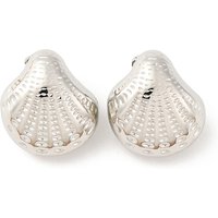 CCB Plastic Shell Shape Beads, Platinum, 11.5x10.5x7.5mm