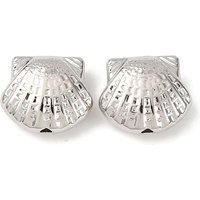 CCB Plastic Shell Shape Beads, Platinum, 10.5x12x5.5mm