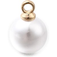 Pendentifs en perles rondes en plastique ABS avec boucle en alliage doré — Breloques et pendentifs