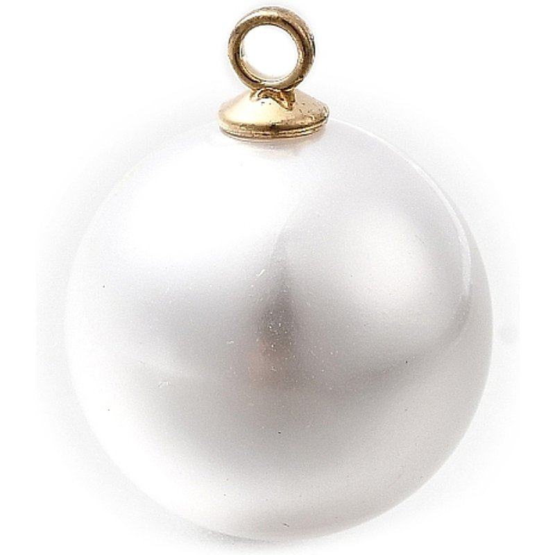 Pendentifs Perles en Plastique ABS avec Boucle en Alliage Doré, Blanc — Breloques et pendentifs