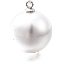 Pendentifs en perles rondes en plastique ABS avec boucle en alliage de platine — Breloques et pendentifs