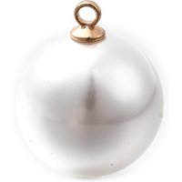 ABS Plastic Round Pearl Pendants with Golden Alloy Loop — Charms & Pendants