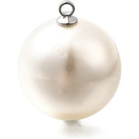 ABS Plastic Round Pearl Pendants with Platinum Alloy Loop — Charms & Pendants