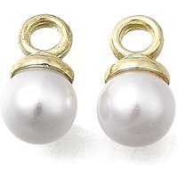 Pendentifs en perles rondes en plastique ABS avec boucle en alliage doré