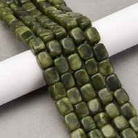Brins de perles de jade chinois naturel, cuboïdes, 41pcs, 14.88 — Perles à bijoux