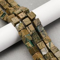 Natural Verdite Stone Cube Beads Strands, 8-8.5mm, 1.2mm Hole — Jewelry Beads